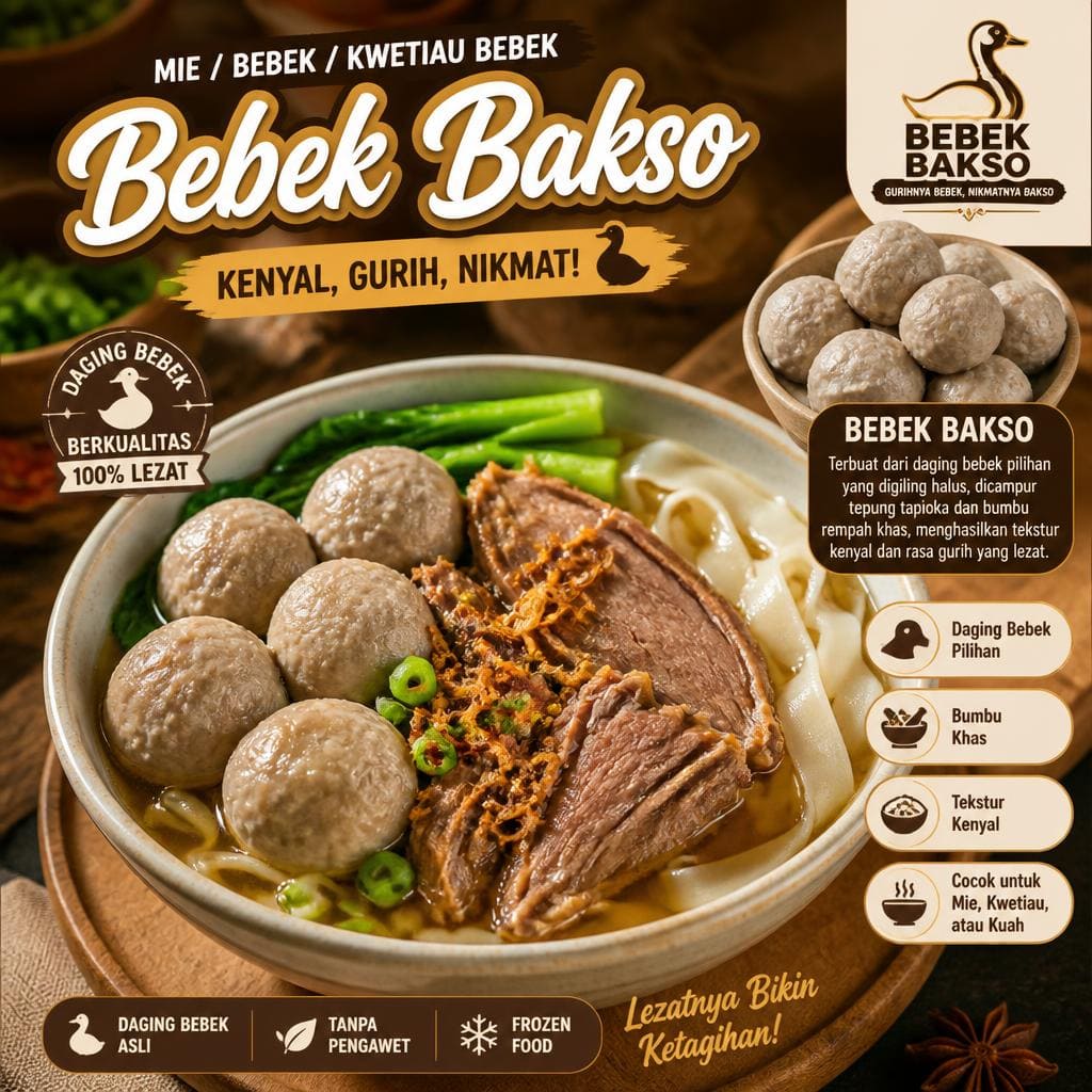 Bebek Bakso dari kategori mie bebek kwetiau bebek Gopek House